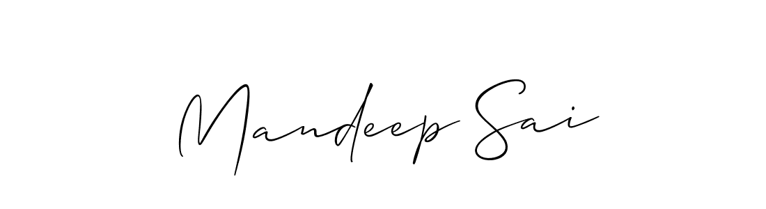 How to make Mandeep Sai name signature. Use Allison_Script style for creating short signs online. This is the latest handwritten sign. Mandeep Sai signature style 2 images and pictures png