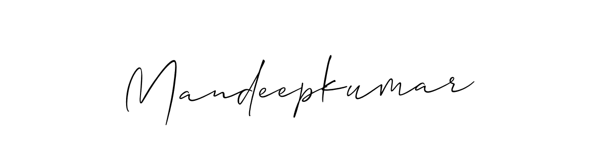 It looks lik you need a new signature style for name Mandeepkumar. Design unique handwritten (Allison_Script) signature with our free signature maker in just a few clicks. Mandeepkumar signature style 2 images and pictures png