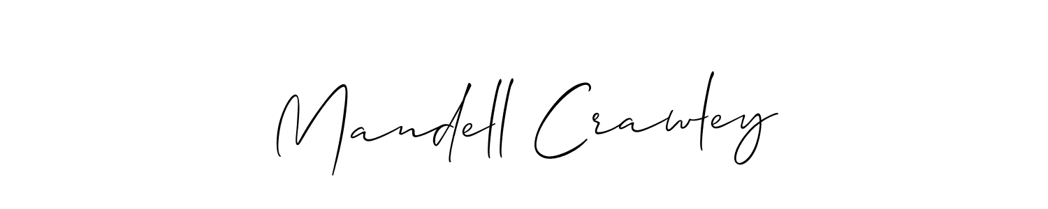 Make a beautiful signature design for name Mandell Crawley. With this signature (Allison_Script) style, you can create a handwritten signature for free. Mandell Crawley signature style 2 images and pictures png