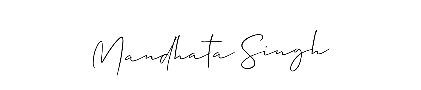 How to make Mandhata Singh signature? Allison_Script is a professional autograph style. Create handwritten signature for Mandhata Singh name. Mandhata Singh signature style 2 images and pictures png