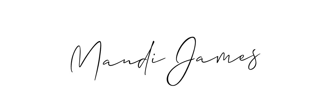 Design your own signature with our free online signature maker. With this signature software, you can create a handwritten (Allison_Script) signature for name Mandi James. Mandi James signature style 2 images and pictures png