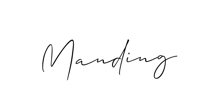 if you are searching for the best signature style for your name Manding. so please give up your signature search. here we have designed multiple signature styles  using Allison_Script. Manding signature style 2 images and pictures png