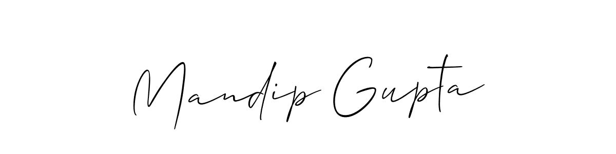 How to make Mandip Gupta signature? Allison_Script is a professional autograph style. Create handwritten signature for Mandip Gupta name. Mandip Gupta signature style 2 images and pictures png