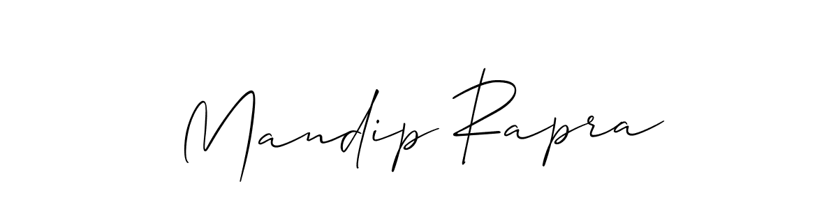 Use a signature maker to create a handwritten signature online. With this signature software, you can design (Allison_Script) your own signature for name Mandip Rapra. Mandip Rapra signature style 2 images and pictures png