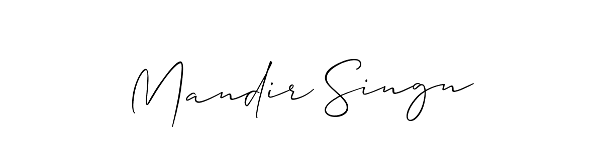 Allison_Script is a professional signature style that is perfect for those who want to add a touch of class to their signature. It is also a great choice for those who want to make their signature more unique. Get Mandir Singn name to fancy signature for free. Mandir Singn signature style 2 images and pictures png