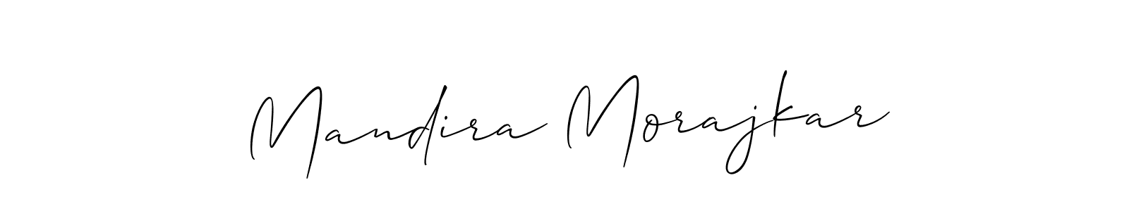 Allison_Script is a professional signature style that is perfect for those who want to add a touch of class to their signature. It is also a great choice for those who want to make their signature more unique. Get Mandira Morajkar name to fancy signature for free. Mandira Morajkar signature style 2 images and pictures png