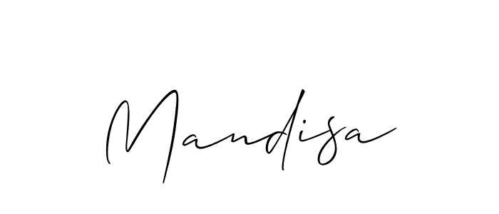 Use a signature maker to create a handwritten signature online. With this signature software, you can design (Allison_Script) your own signature for name Mandisa. Mandisa signature style 2 images and pictures png