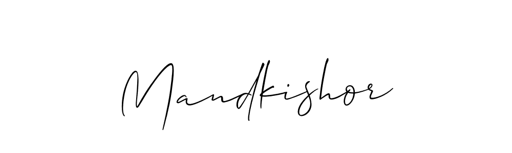 How to make Mandkishor signature? Allison_Script is a professional autograph style. Create handwritten signature for Mandkishor name. Mandkishor signature style 2 images and pictures png