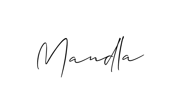 Make a beautiful signature design for name Mandla. With this signature (Allison_Script) style, you can create a handwritten signature for free. Mandla signature style 2 images and pictures png