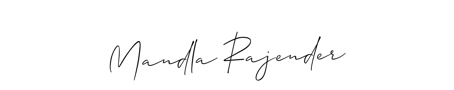 if you are searching for the best signature style for your name Mandla Rajender. so please give up your signature search. here we have designed multiple signature styles  using Allison_Script. Mandla Rajender signature style 2 images and pictures png