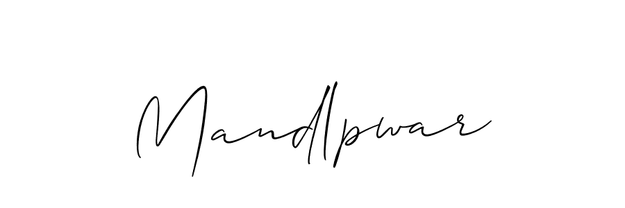 How to make Mandlpwar signature? Allison_Script is a professional autograph style. Create handwritten signature for Mandlpwar name. Mandlpwar signature style 2 images and pictures png