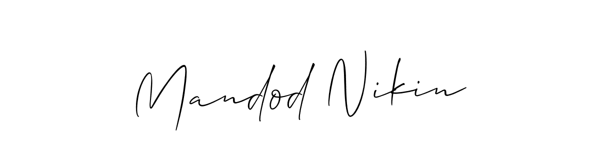 See photos of Mandod Nikin official signature by Spectra . Check more albums & portfolios. Read reviews & check more about Allison_Script font. Mandod Nikin signature style 2 images and pictures png