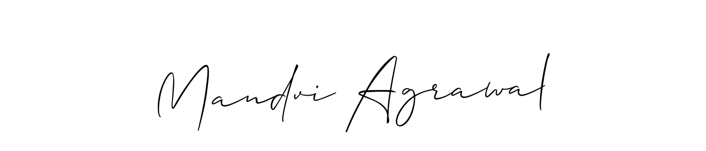 Create a beautiful signature design for name Mandvi Agrawal. With this signature (Allison_Script) fonts, you can make a handwritten signature for free. Mandvi Agrawal signature style 2 images and pictures png