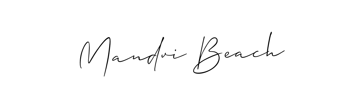 Design your own signature with our free online signature maker. With this signature software, you can create a handwritten (Allison_Script) signature for name Mandvi Beach. Mandvi Beach signature style 2 images and pictures png