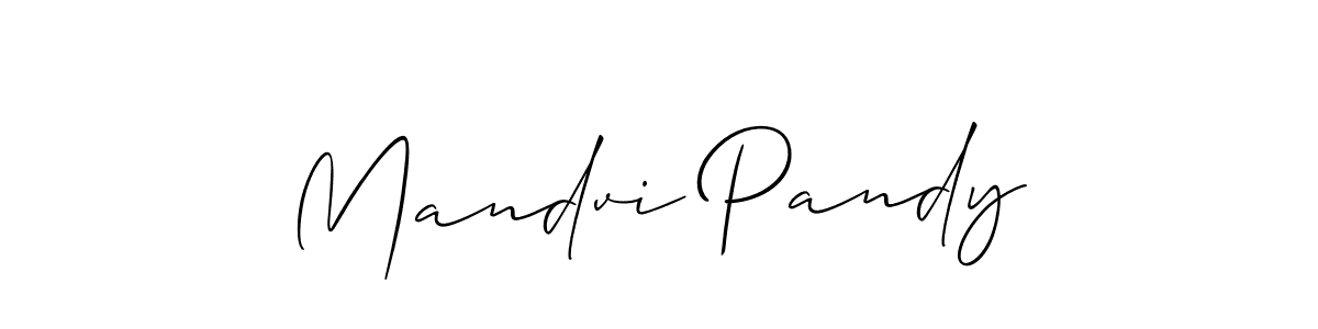 Allison_Script is a professional signature style that is perfect for those who want to add a touch of class to their signature. It is also a great choice for those who want to make their signature more unique. Get Mandvi Pandy name to fancy signature for free. Mandvi Pandy signature style 2 images and pictures png