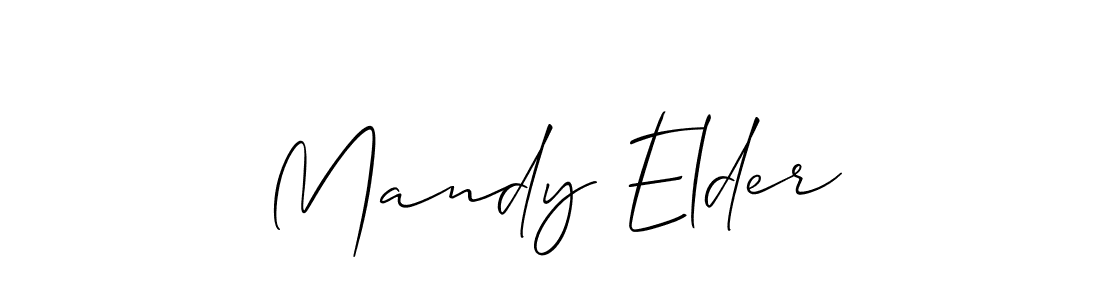 Create a beautiful signature design for name Mandy Elder. With this signature (Allison_Script) fonts, you can make a handwritten signature for free. Mandy Elder signature style 2 images and pictures png