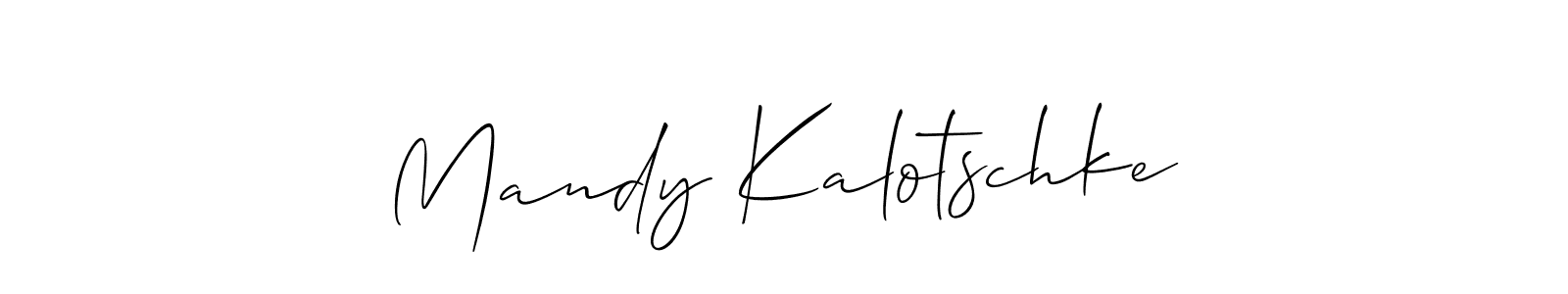 Design your own signature with our free online signature maker. With this signature software, you can create a handwritten (Allison_Script) signature for name Mandy Kalotschke. Mandy Kalotschke signature style 2 images and pictures png