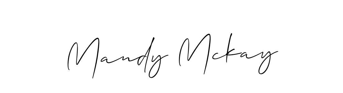 Use a signature maker to create a handwritten signature online. With this signature software, you can design (Allison_Script) your own signature for name Mandy Mckay. Mandy Mckay signature style 2 images and pictures png