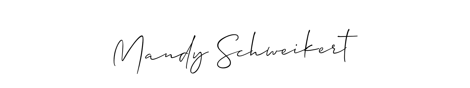 Make a beautiful signature design for name Mandy Schweikert. With this signature (Allison_Script) style, you can create a handwritten signature for free. Mandy Schweikert signature style 2 images and pictures png