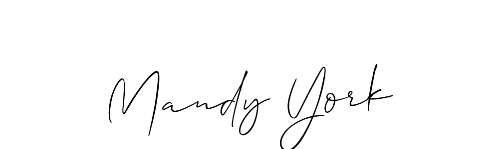 Use a signature maker to create a handwritten signature online. With this signature software, you can design (Allison_Script) your own signature for name Mandy York. Mandy York signature style 2 images and pictures png