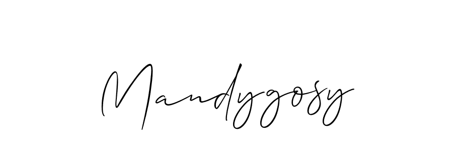 Make a beautiful signature design for name Mandygosy. With this signature (Allison_Script) style, you can create a handwritten signature for free. Mandygosy signature style 2 images and pictures png