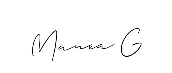 How to Draw Manea G signature style? Allison_Script is a latest design signature styles for name Manea G. Manea G signature style 2 images and pictures png