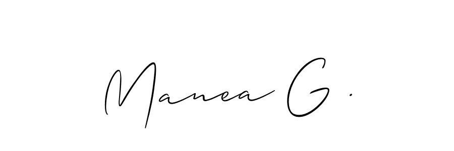 It looks lik you need a new signature style for name Manea G .. Design unique handwritten (Allison_Script) signature with our free signature maker in just a few clicks. Manea G . signature style 2 images and pictures png