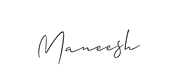 Make a beautiful signature design for name Maneesh. With this signature (Allison_Script) style, you can create a handwritten signature for free. Maneesh signature style 2 images and pictures png