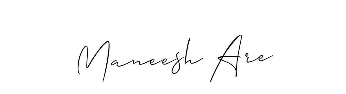 Allison_Script is a professional signature style that is perfect for those who want to add a touch of class to their signature. It is also a great choice for those who want to make their signature more unique. Get Maneesh Are name to fancy signature for free. Maneesh Are signature style 2 images and pictures png