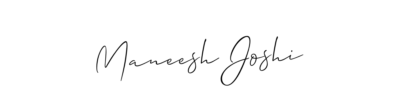 Also we have Maneesh Joshi name is the best signature style. Create professional handwritten signature collection using Allison_Script autograph style. Maneesh Joshi signature style 2 images and pictures png