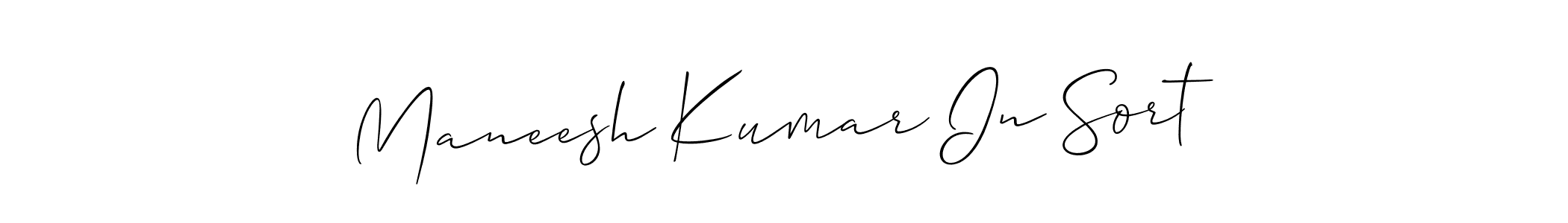 You can use this online signature creator to create a handwritten signature for the name Maneesh Kumar In Sort. This is the best online autograph maker. Maneesh Kumar In Sort signature style 2 images and pictures png