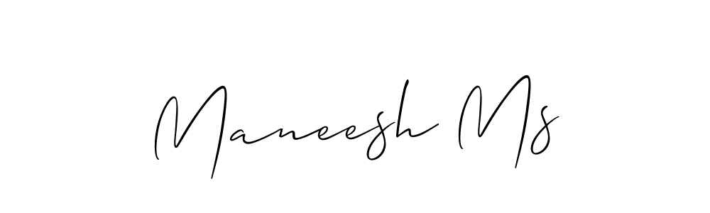 Allison_Script is a professional signature style that is perfect for those who want to add a touch of class to their signature. It is also a great choice for those who want to make their signature more unique. Get Maneesh Ms name to fancy signature for free. Maneesh Ms signature style 2 images and pictures png