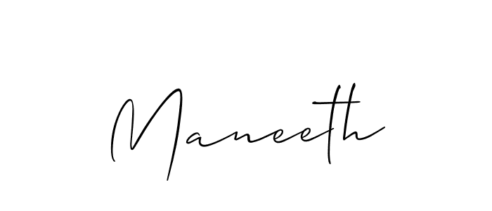 How to make Maneeth name signature. Use Allison_Script style for creating short signs online. This is the latest handwritten sign. Maneeth signature style 2 images and pictures png