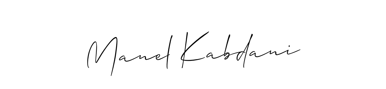 It looks lik you need a new signature style for name Manel Kabdani. Design unique handwritten (Allison_Script) signature with our free signature maker in just a few clicks. Manel Kabdani signature style 2 images and pictures png