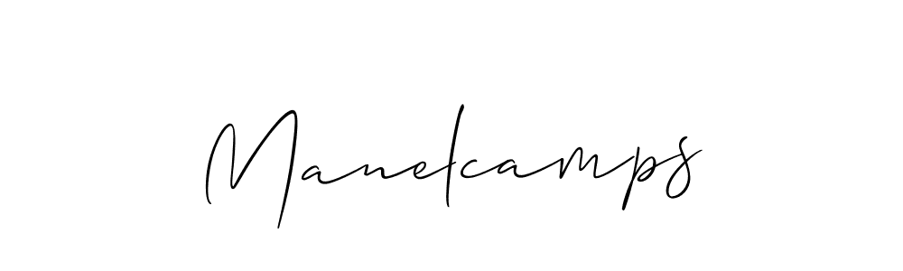It looks lik you need a new signature style for name Manelcamps. Design unique handwritten (Allison_Script) signature with our free signature maker in just a few clicks. Manelcamps signature style 2 images and pictures png
