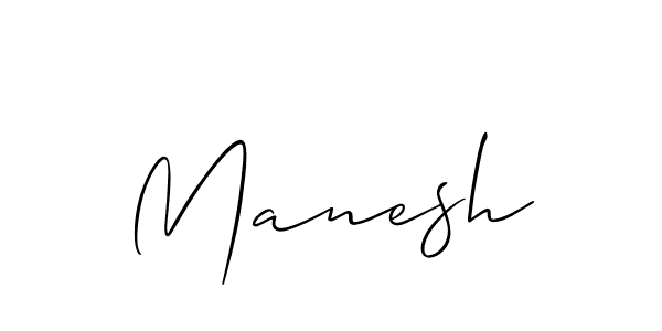 Create a beautiful signature design for name Manesh. With this signature (Allison_Script) fonts, you can make a handwritten signature for free. Manesh signature style 2 images and pictures png