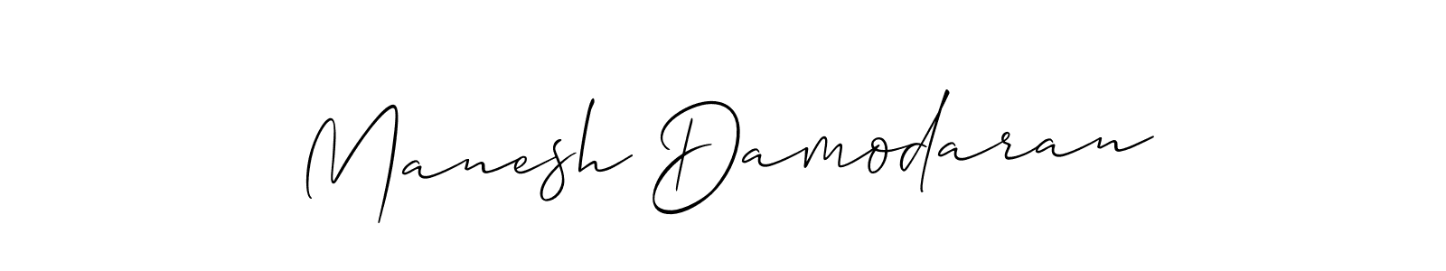 Also we have Manesh Damodaran name is the best signature style. Create professional handwritten signature collection using Allison_Script autograph style. Manesh Damodaran signature style 2 images and pictures png