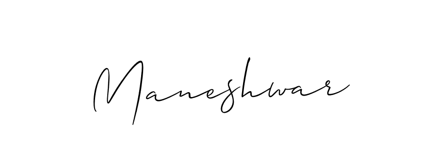 Design your own signature with our free online signature maker. With this signature software, you can create a handwritten (Allison_Script) signature for name Maneshwar. Maneshwar signature style 2 images and pictures png