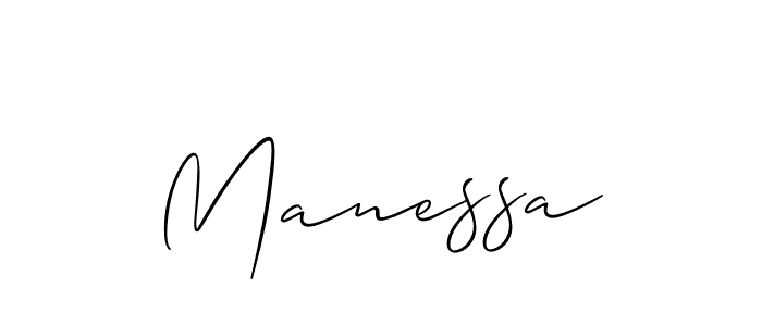 Create a beautiful signature design for name Manessa. With this signature (Allison_Script) fonts, you can make a handwritten signature for free. Manessa signature style 2 images and pictures png