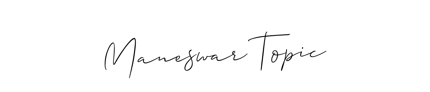 You should practise on your own different ways (Allison_Script) to write your name (Maneswar Topic) in signature. don't let someone else do it for you. Maneswar Topic signature style 2 images and pictures png