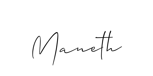 if you are searching for the best signature style for your name Maneth. so please give up your signature search. here we have designed multiple signature styles  using Allison_Script. Maneth signature style 2 images and pictures png