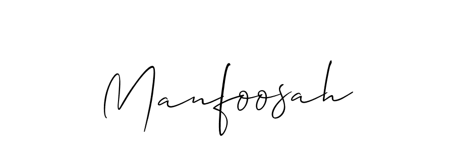 Also You can easily find your signature by using the search form. We will create Manfoosah name handwritten signature images for you free of cost using Allison_Script sign style. Manfoosah signature style 2 images and pictures png