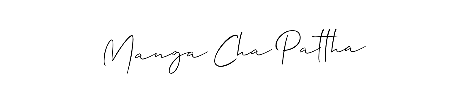 Also You can easily find your signature by using the search form. We will create Manga Cha Pattha name handwritten signature images for you free of cost using Allison_Script sign style. Manga Cha Pattha signature style 2 images and pictures png