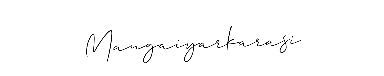 Mangaiyarkarasi stylish signature style. Best Handwritten Sign (Allison_Script) for my name. Handwritten Signature Collection Ideas for my name Mangaiyarkarasi. Mangaiyarkarasi signature style 2 images and pictures png