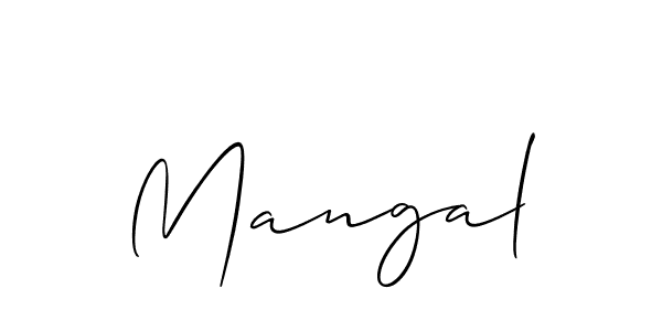 Design your own signature with our free online signature maker. With this signature software, you can create a handwritten (Allison_Script) signature for name Mangal. Mangal signature style 2 images and pictures png