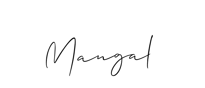 Design your own signature with our free online signature maker. With this signature software, you can create a handwritten (Allison_Script) signature for name Mangal . Mangal  signature style 2 images and pictures png