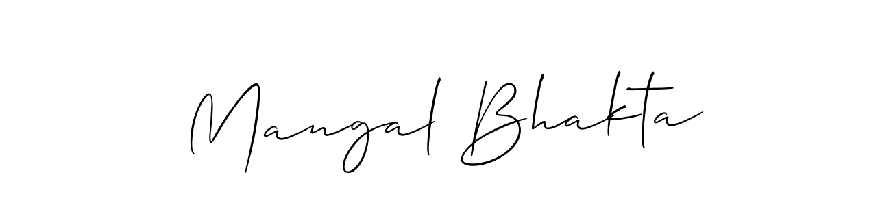 The best way (Allison_Script) to make a short signature is to pick only two or three words in your name. The name Mangal Bhakta include a total of six letters. For converting this name. Mangal Bhakta signature style 2 images and pictures png