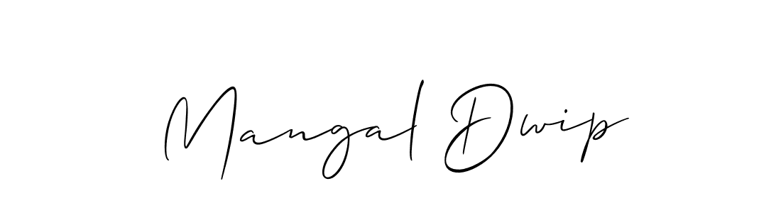 Also we have Mangal Dwip name is the best signature style. Create professional handwritten signature collection using Allison_Script autograph style. Mangal Dwip signature style 2 images and pictures png
