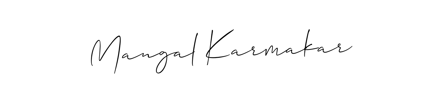 You should practise on your own different ways (Allison_Script) to write your name (Mangal Karmakar) in signature. don't let someone else do it for you. Mangal Karmakar signature style 2 images and pictures png