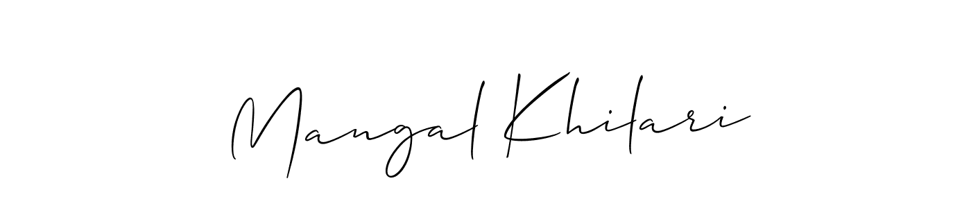 Mangal Khilari stylish signature style. Best Handwritten Sign (Allison_Script) for my name. Handwritten Signature Collection Ideas for my name Mangal Khilari. Mangal Khilari signature style 2 images and pictures png